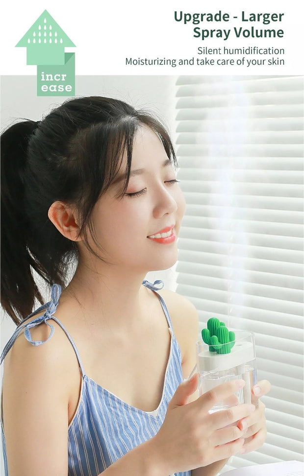 Clear Cactus Ultrasonic Air Humidifier - ilove-ornaments.com