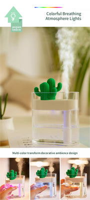 Clear Cactus Ultrasonic Air Humidifier - ilove-ornaments.com