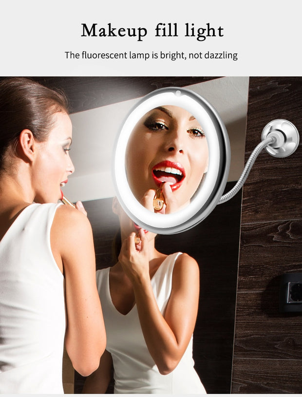 LED Flexible Illuminated Magnifying Vanity Mirror - ilove-ornaments.com