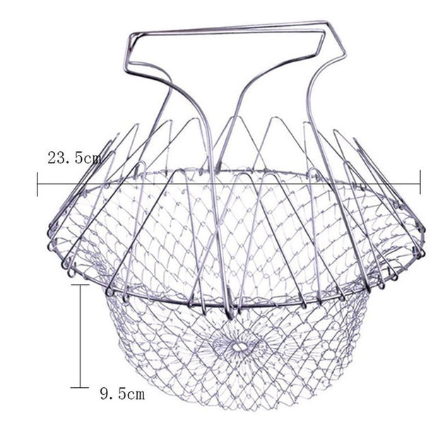 Foldable Stainless Steel Folding Frying Basket - ilove-ornaments.com