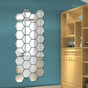 3D Hexagon Acrylic Mirror Wall Stickers - ilove-ornaments.com