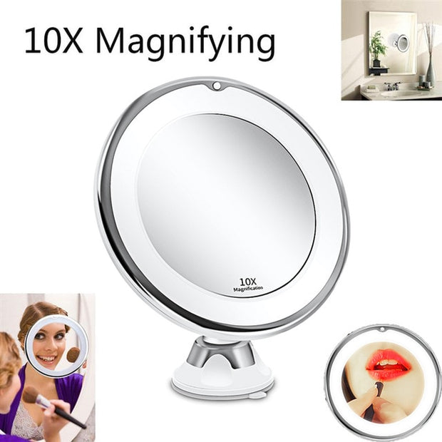 LED Flexible Illuminated Magnifying Vanity Mirror - ilove-ornaments.com