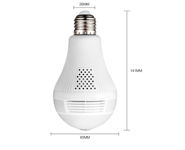 LED Light 960P Wireless Home Security CCTV Fisheye Bulb - ilove-ornaments.com
