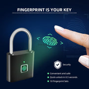Fingerprint Smart Pad Lock - ilove-ornaments.com