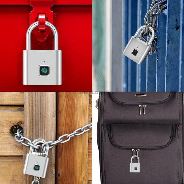 Fingerprint Smart Pad Lock - ilove-ornaments.com