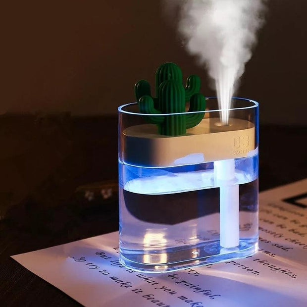 Clear Cactus Ultrasonic Air Humidifier - ilove-ornaments.com