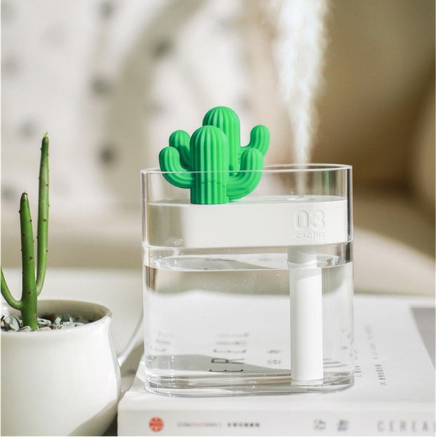 Clear Cactus Ultrasonic Air Humidifier - ilove-ornaments.com